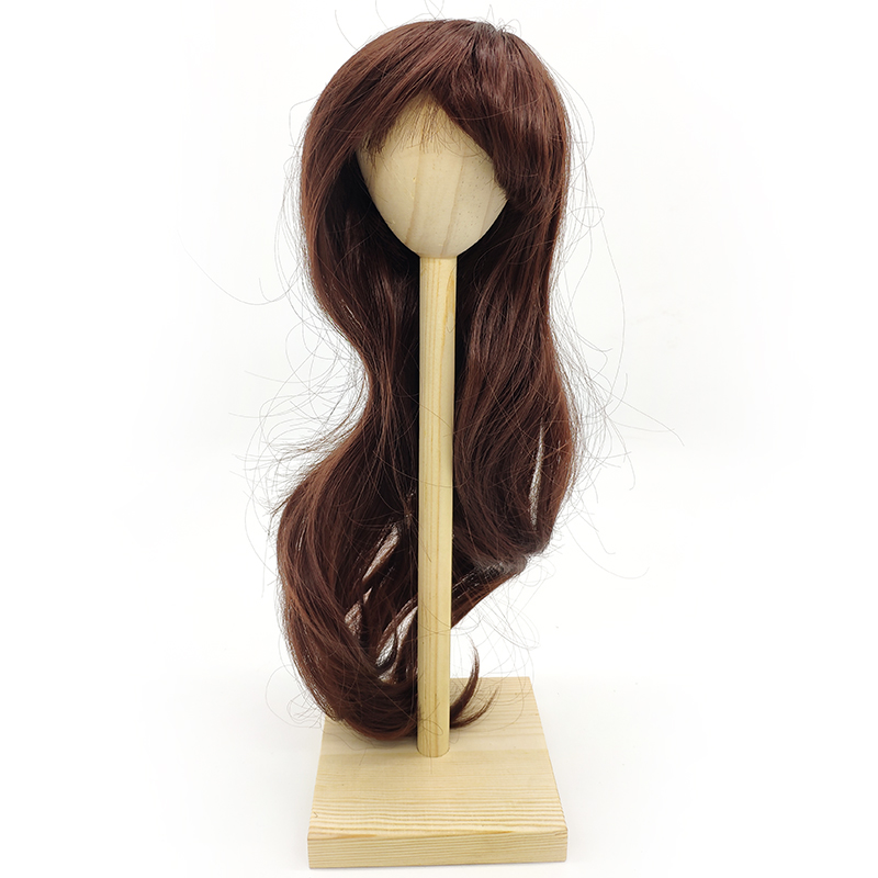 1/3 30-35 cm bricolage BJD SD MSD bouclés produit fini poupée perruques longs brun haute température fibre cheveux pour poupées accessoires: Marron