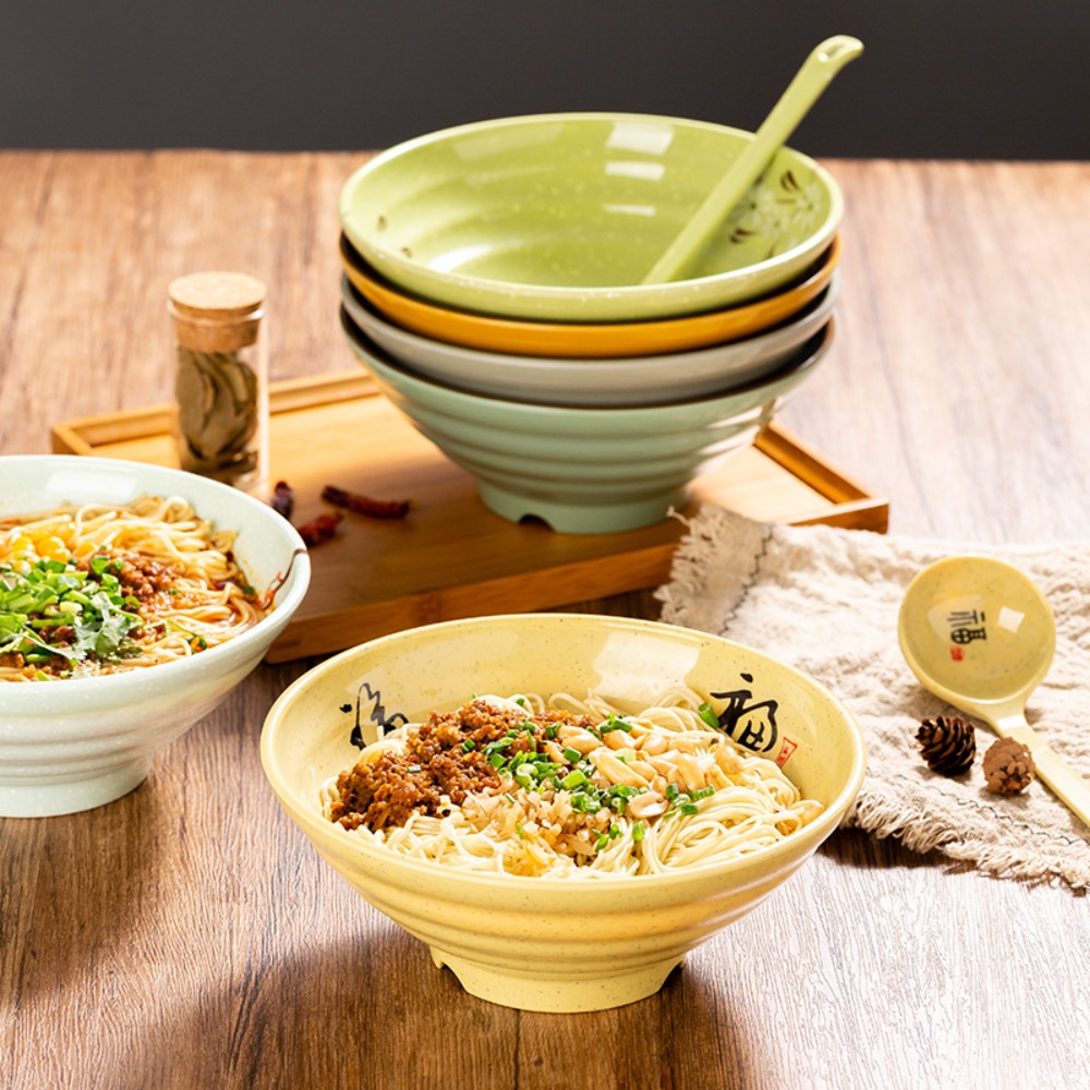 Commerciële imitatie keramische melamine Ramen kom grote capaciteit anti-val noedelkom Japanse soepkom restaurants
