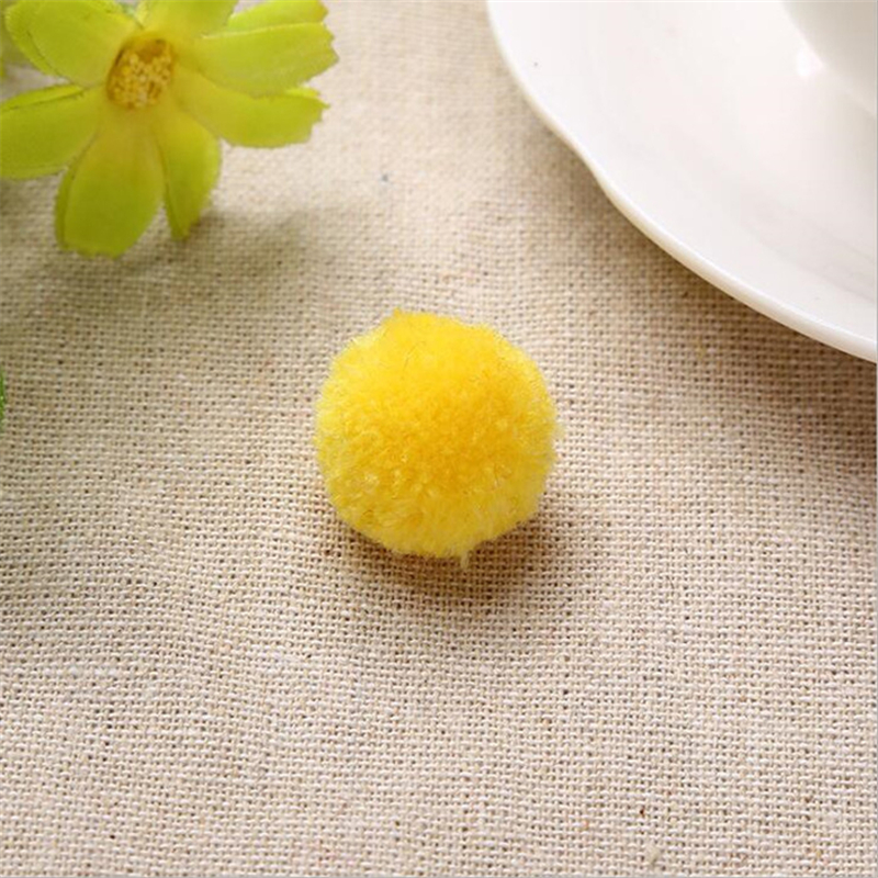 50 stk blandet farve fluffy pompon blød kugle pom pom kugler til diy børn legetøj tilbehør syforsyning craf