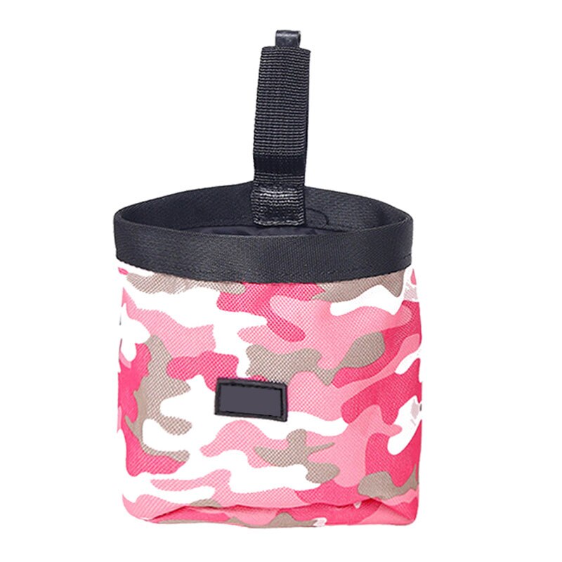 Grønn/rosa kjæledyr hund valp veske gå mat godbit snack bag smidighet agn treningslommer midje oppbevaring hold mat container bag: B