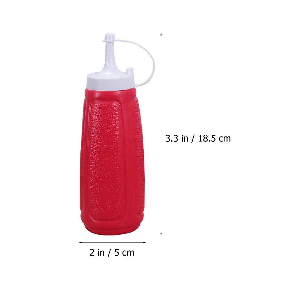 Plastic Squeeze Bottle Jam Sauce Bottle Kitchen Condiment Dispenser Bottle