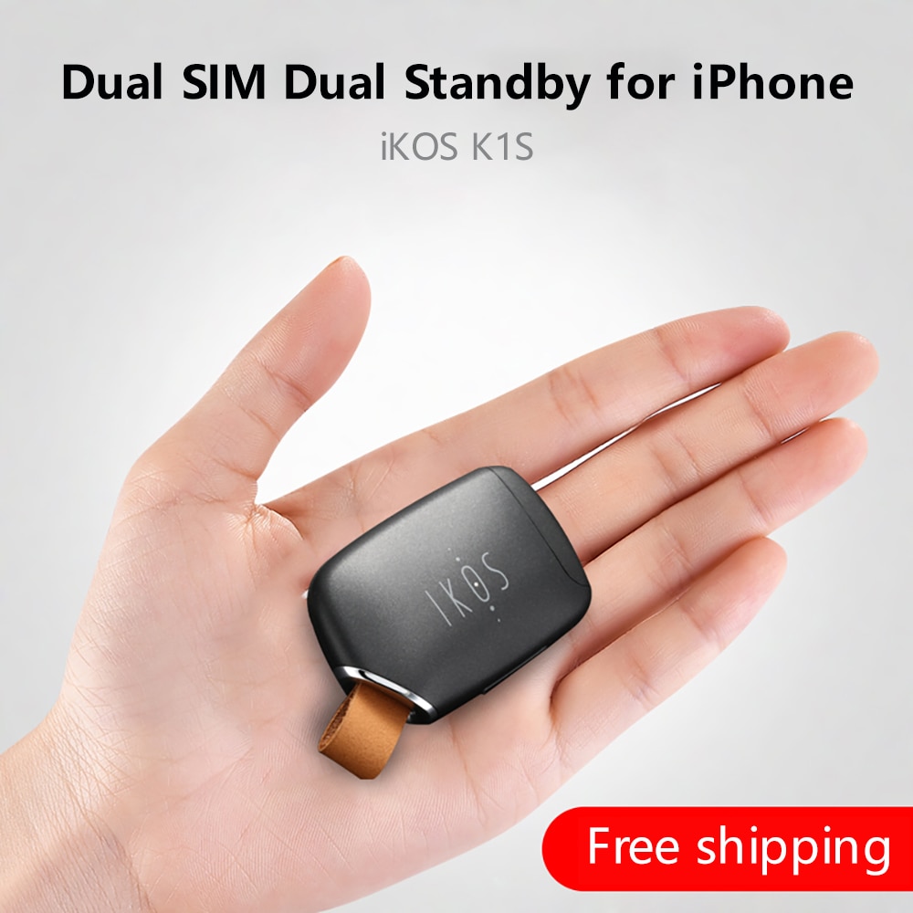 Dual Sim Dual Standby Adapter iKOS K1S No Jailbreak iOS 12Call Text Functions For iPhone5-X/ i Pod Touch 6th/i Pad