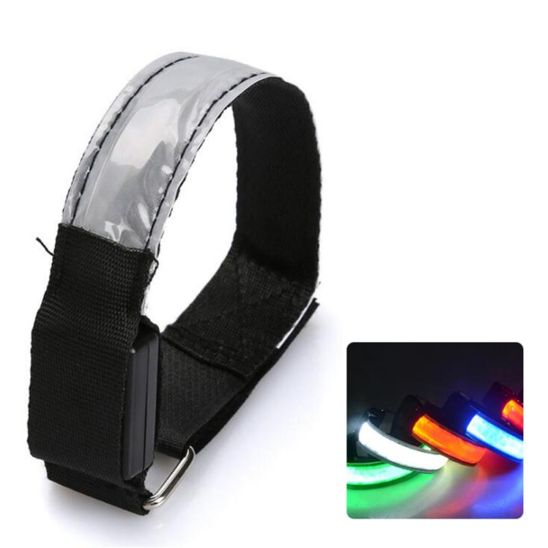 LED Safety Reflective Belt Warning Light Outdoor Night Jogging Walking Cycling Running Biking Arm Band Wristband Flashing Belt: 08