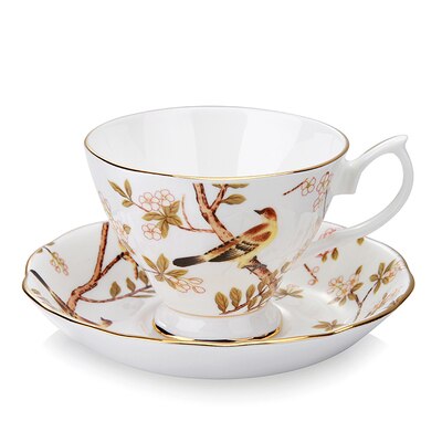 Sæt europæisk bone porcelæn kaffesæt beholder engelsk eftermiddag keramisk te kop sæt mælkekop sæt arrangør køkken tilbehør: 6