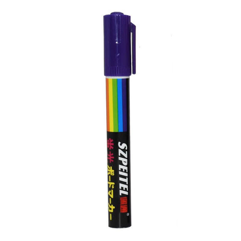 1 st led-överstrykningspennor penna drottning bee markörpenna 138 mm 8 färger valfri avfasning spets pensel biodlingsverktyg: Lila