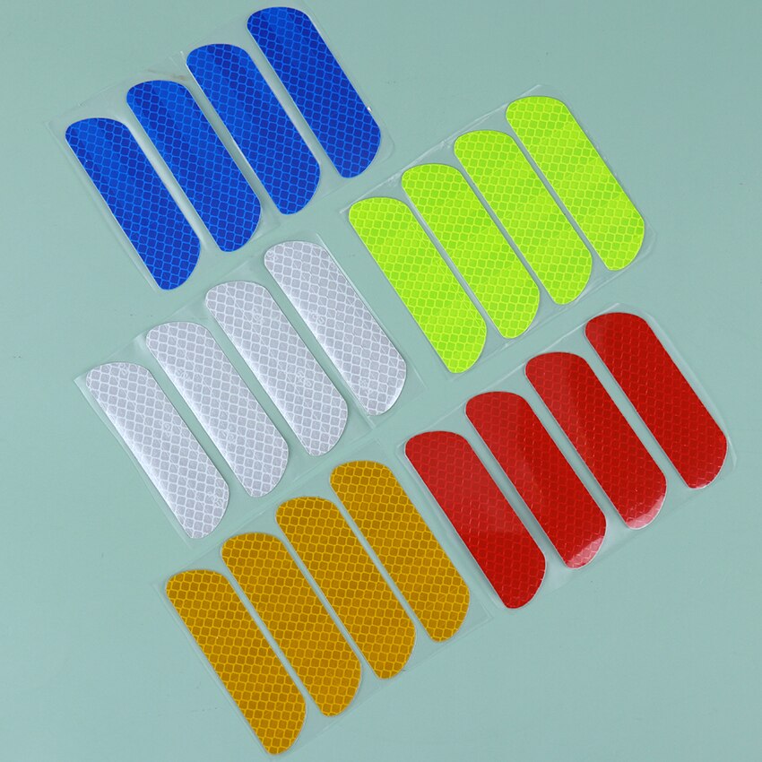 Autocollants réfléchissants de voiture, 4 pièces, étiquette pour porte de voiture, pour sourcils, de sécurité, bande réfléchissante, avertissement