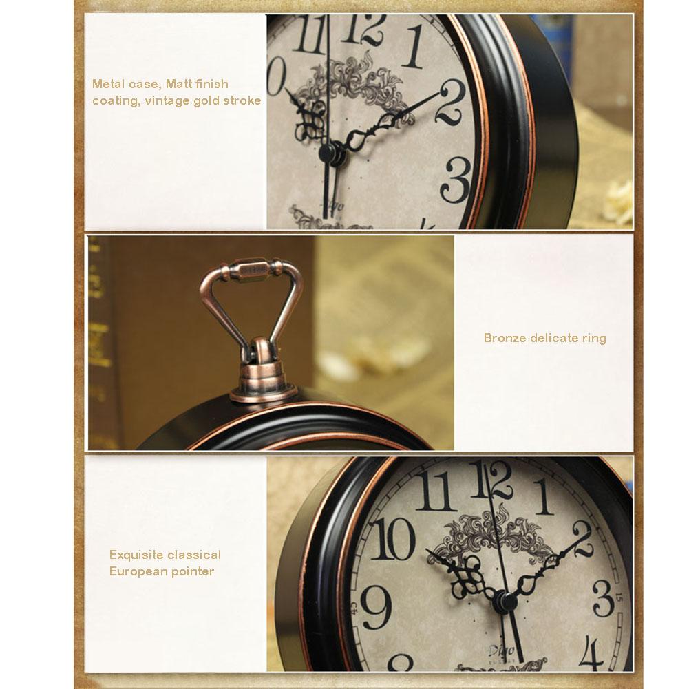 Reloj despertador Retro Vintage, reloj de escritorio silencioso, sin tic-tac, con batería