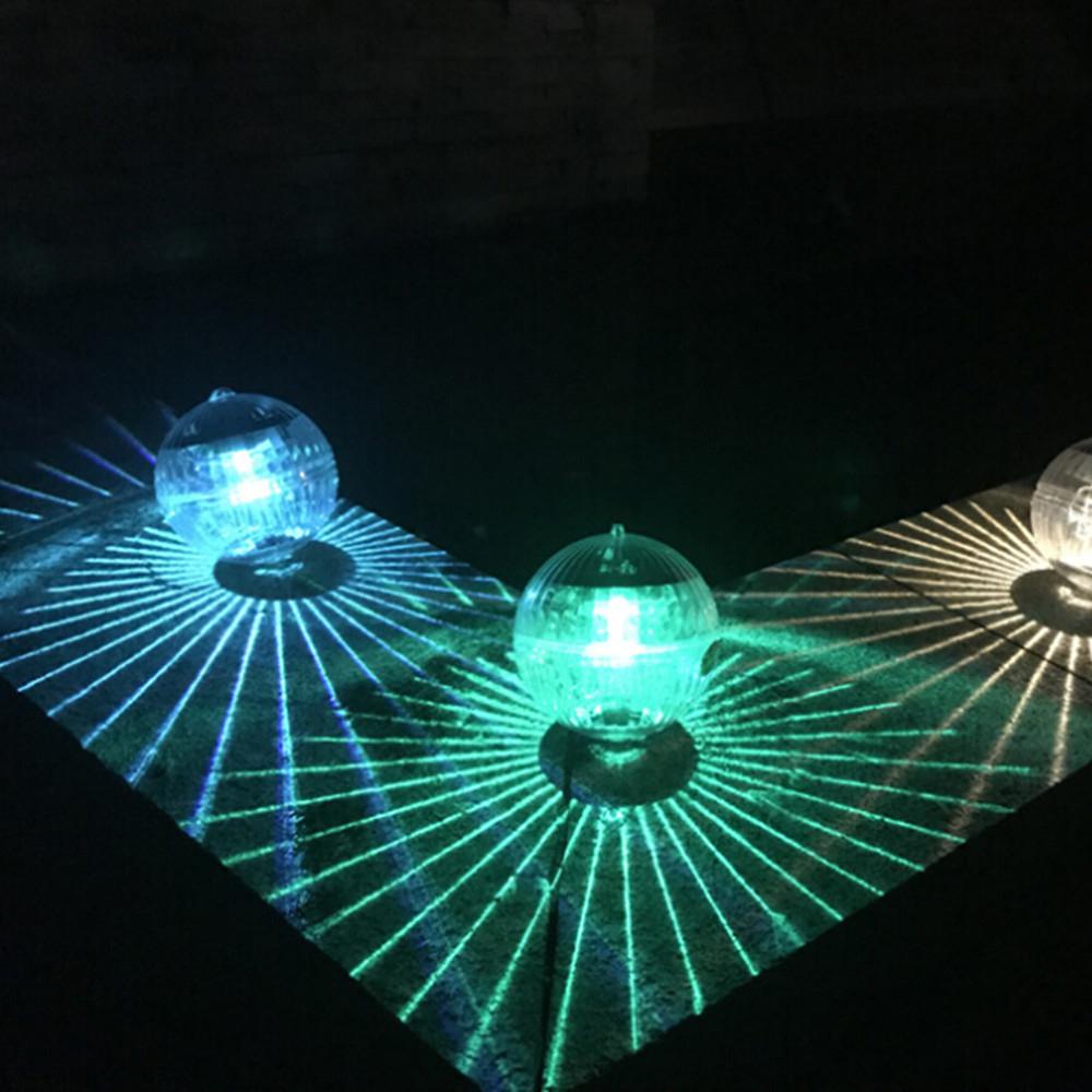 Litake Waterproof Ball Shaped Solar Floating Lamp Multi-color Swimming Pool Pool Lake Home Garden Lawn Decoration