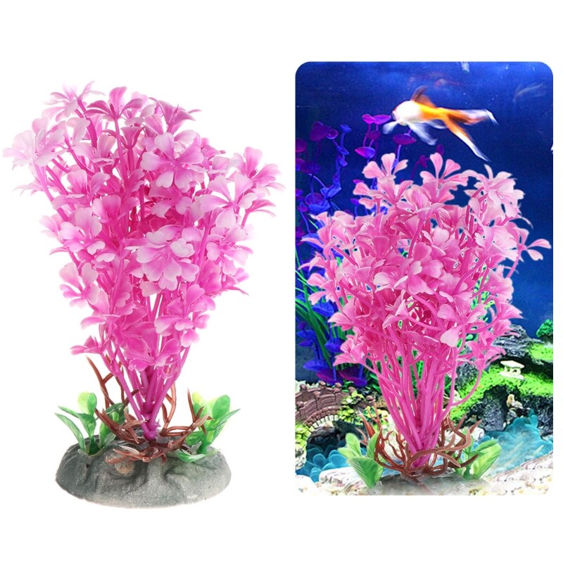 Aquatic Plants Pink Sea Flower Artificial Fish Tank Aquarium Foreground Decorate