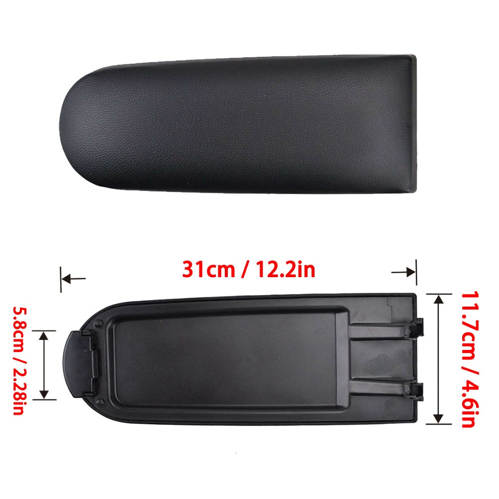 Bil armlen deksel lås lokk midtkonsoll midtklips fangst pu lær armlokk cap for skoda octavia fabia roomster rapid
