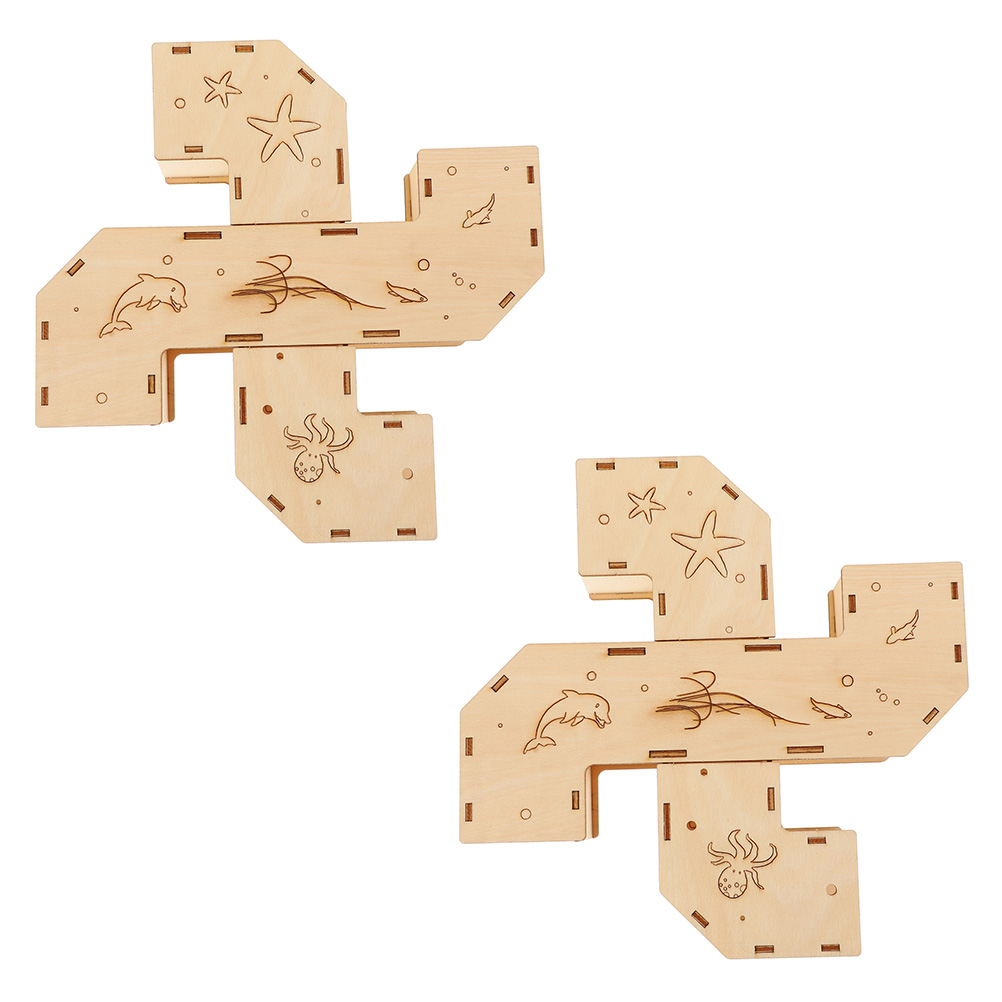 2pcs Wooden Hamster Tunnel Maze Pet Labyrinth Small Animals Exercising