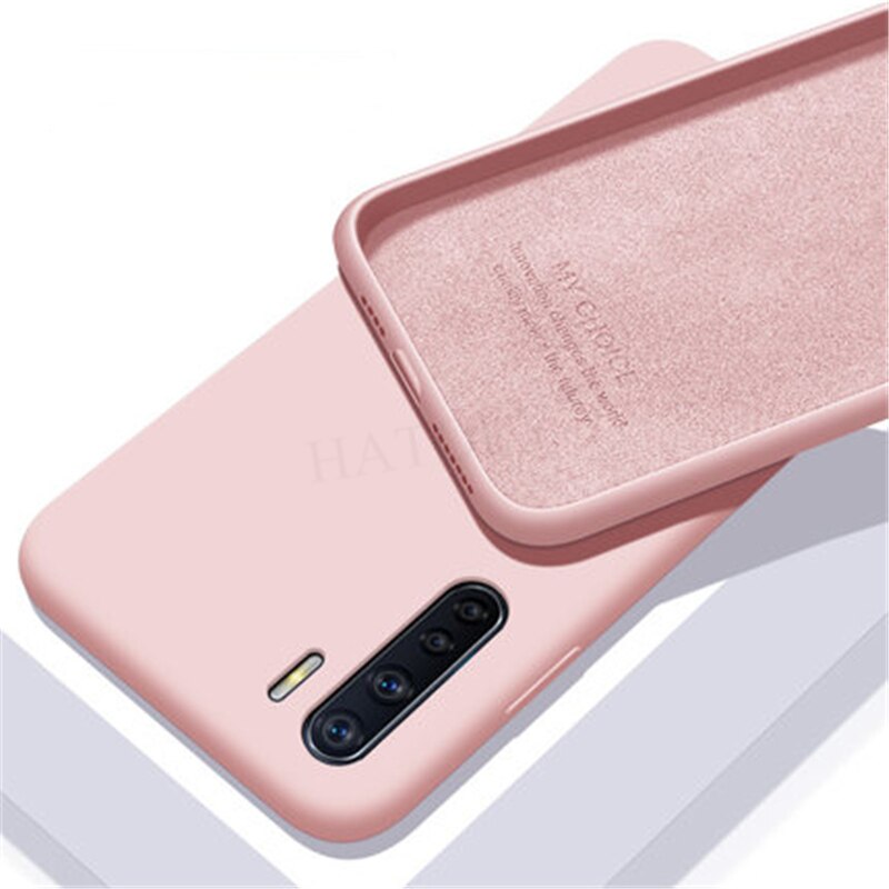 For Oppo A91 Case Cover For Oppo A91 Soft Liquid Silicone Back Cover Smooth Shockproof Bumper Ultra-thin Phone Case For Oppo A91: Pink