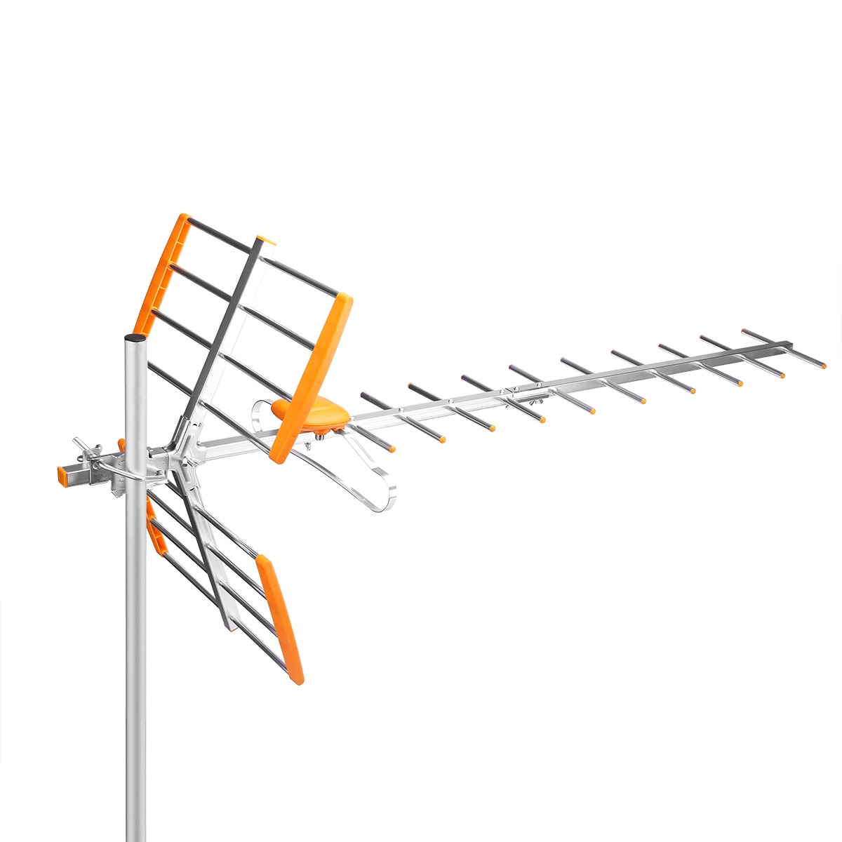 80 Mijl Ontvangstbereik 470 Mhz-860 Mhz Buitenantenne High Gain Hdtv Antenne Digitale Amplified Outdoor/Zolder/Dak