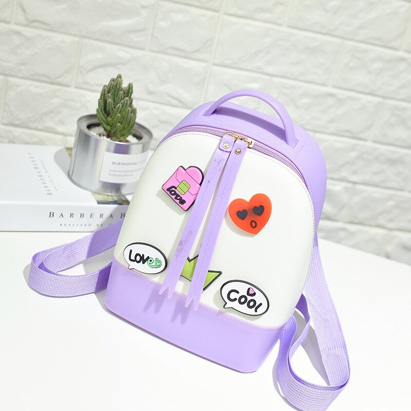 Schooltas voor meisjes jelly strandtas mochila escolar menina mochila infantil rugzakken voor adolescente meisjes bolsa feminina: Paars 2
