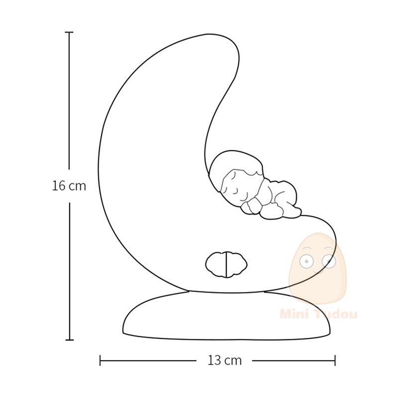 Baby-Musical Nachtlicht SchöNe LED Musik Mond Lampe Karikatur Kleinkind Bett Glocke Rassel FrüHenne Lernen Pädagogisches Spielzeug Für freundlicher