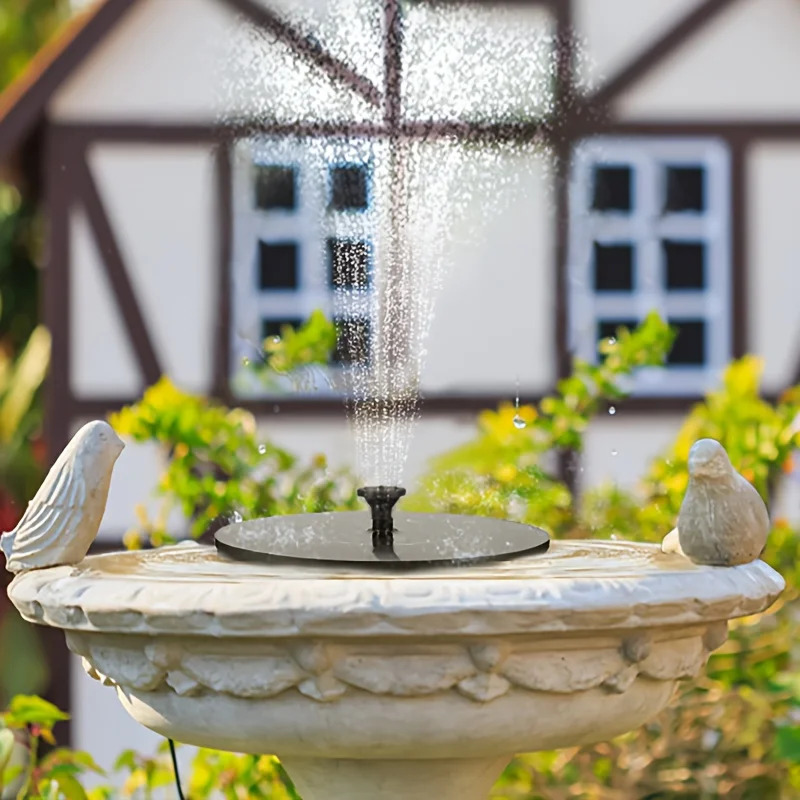 16cm vrijstaande drijvende fonteinpompen op zonne-energie,  - 1w waterpompen op zonne-energie, voorzien van 6 sproeiers