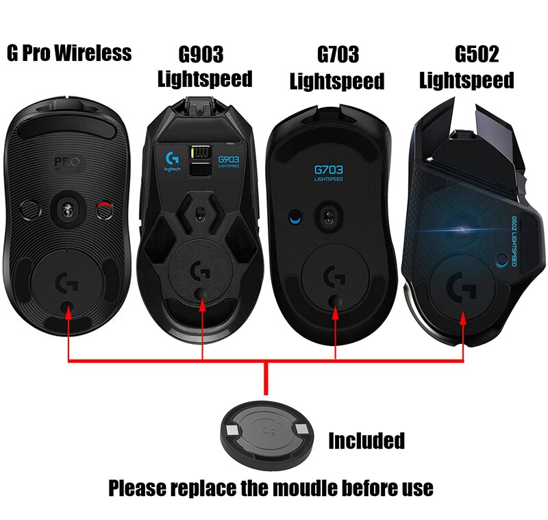 GPW – souris GPX sans fil, Base de chargement en plastique, FPS Mod pour Logitech série G G903 G502 G703, accessoire de Sport électronique très léger