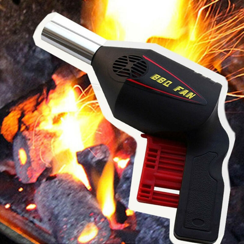 Manual/Electric BBQ Fan Air Blower Outdoor Picnic Grill Barbecue Cooking Tool