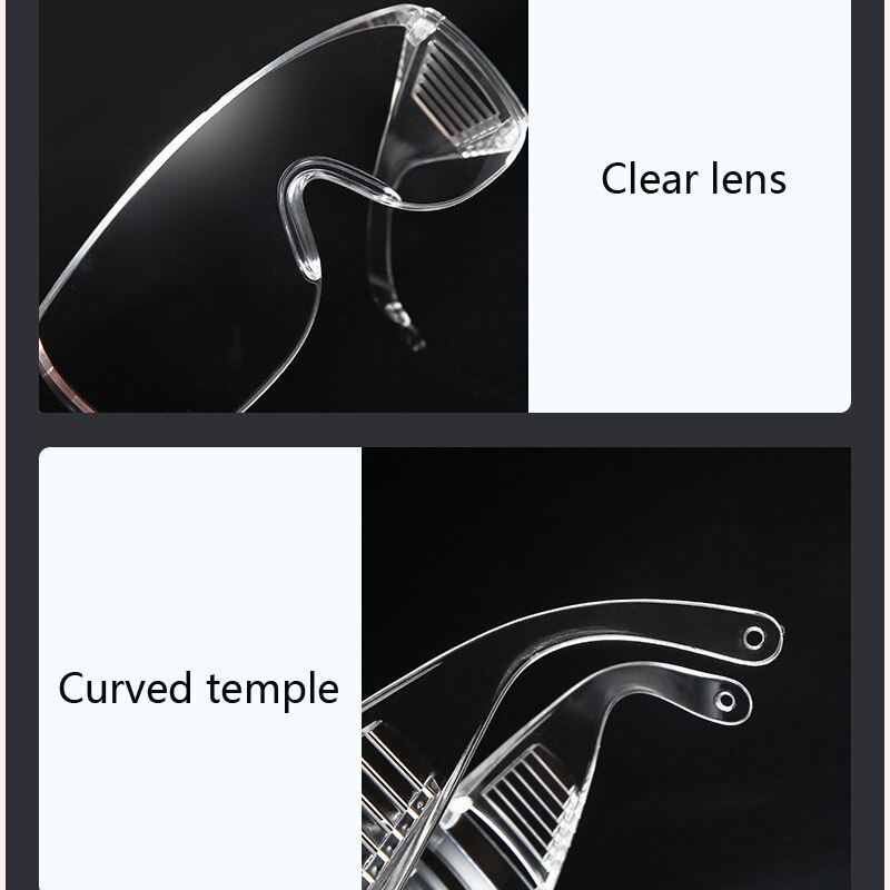 Safety Goggles Safety Glasses Eye Protection Anti-Dust&Shock Goggles Transparent Eyepiece Chemical Gafas Proteccion Glasses
