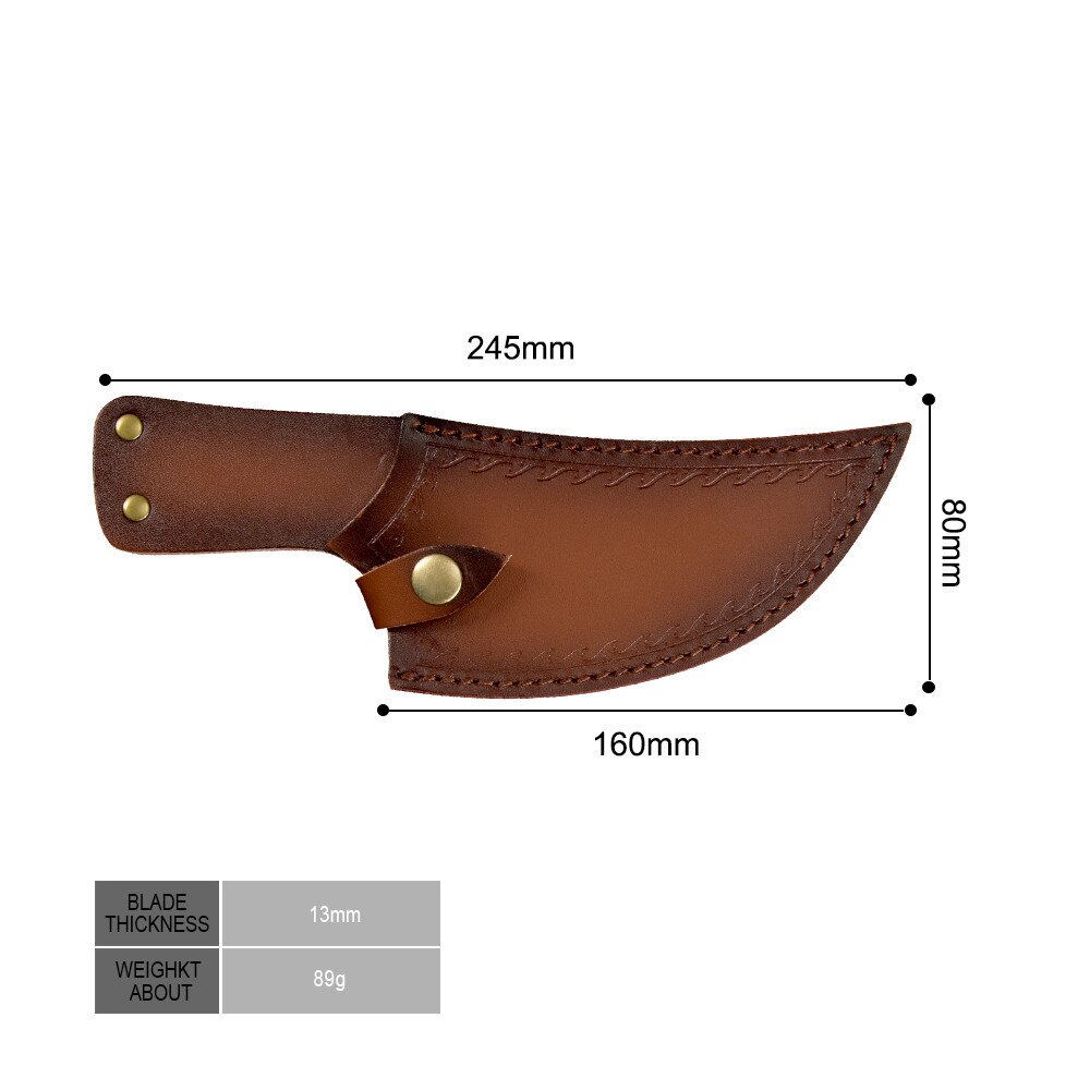 XYj Leather Knife Sheath Boning Chef Butcher Knives Blade Guards Protector With Belt Loop Good for Protect Fixed Blade&amp;Carry Out: G