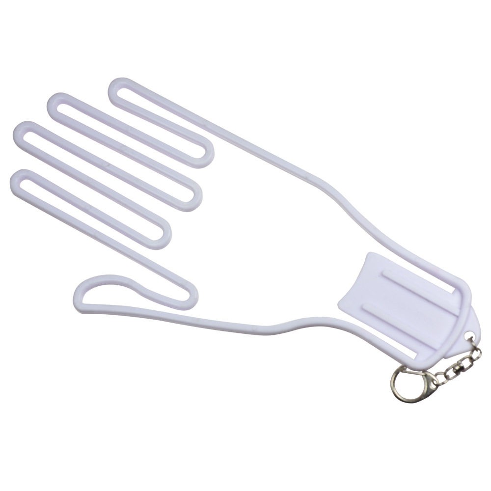 1pc Golf Handschuhe Bahre Halter Keeper Aufhänger Handschuhe Unterstützung Rahmen Halter Rack Trockner Shaper Zubehör Kunststoff mit Metall Buck: WHITE