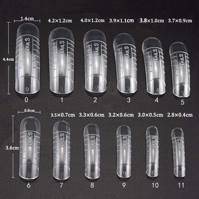 Kit de capsules pour le gel UV de construction de faux-ongles, moule à ongles transparent, extension d'ongles rapide, outils de manucure, 100 pièces,: NT21