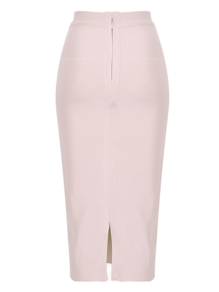 BEAUKEY Sexy Blue Mid Calf HL Bandage Pencil Skirt Long Bodycon Women Stretchable Split Skirt XL Red Women Skirts