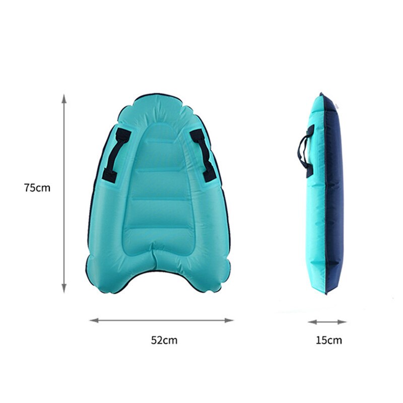 Outdoor inflatable surfboard, solid color, buoy kickboard, kids' safe sea surfing board for beach surfing, swimming, summer water fun