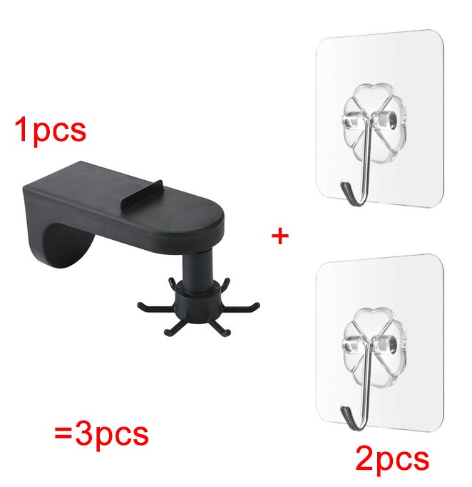 Køkkenarrangør og opbevaring opvaskeafløb bestikvask arrangør køkkenstativ organisation køkkentilbehør opbevaringsstativ 360: Rektangel-sort -1 stk