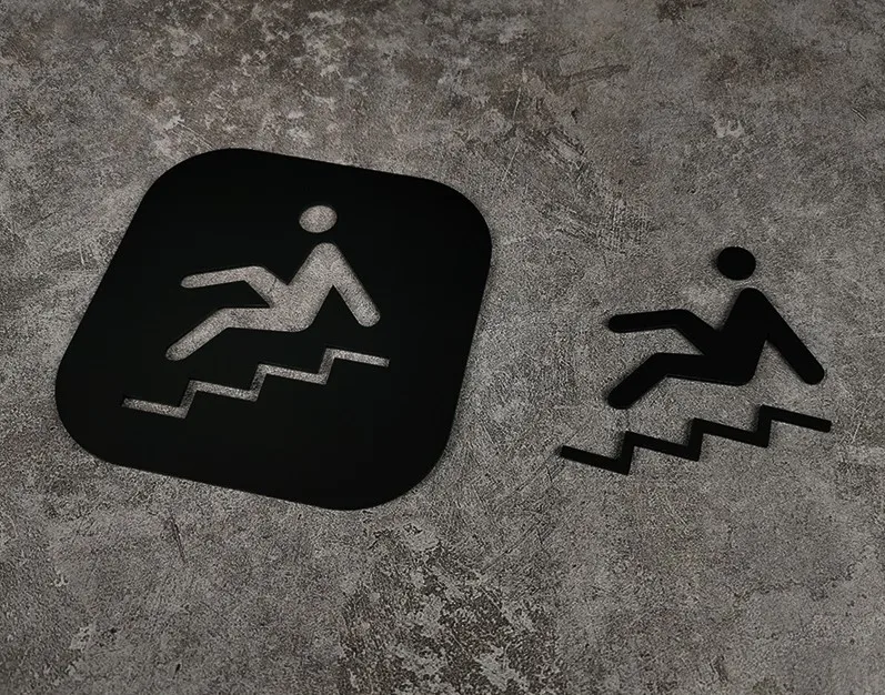 Sinais de banheiro oco agachamento lembrete sinalização placa de porta lembretes quentes placa indicadora banheiro wc parede porta adesivo: 20x30cm / Azul marinho