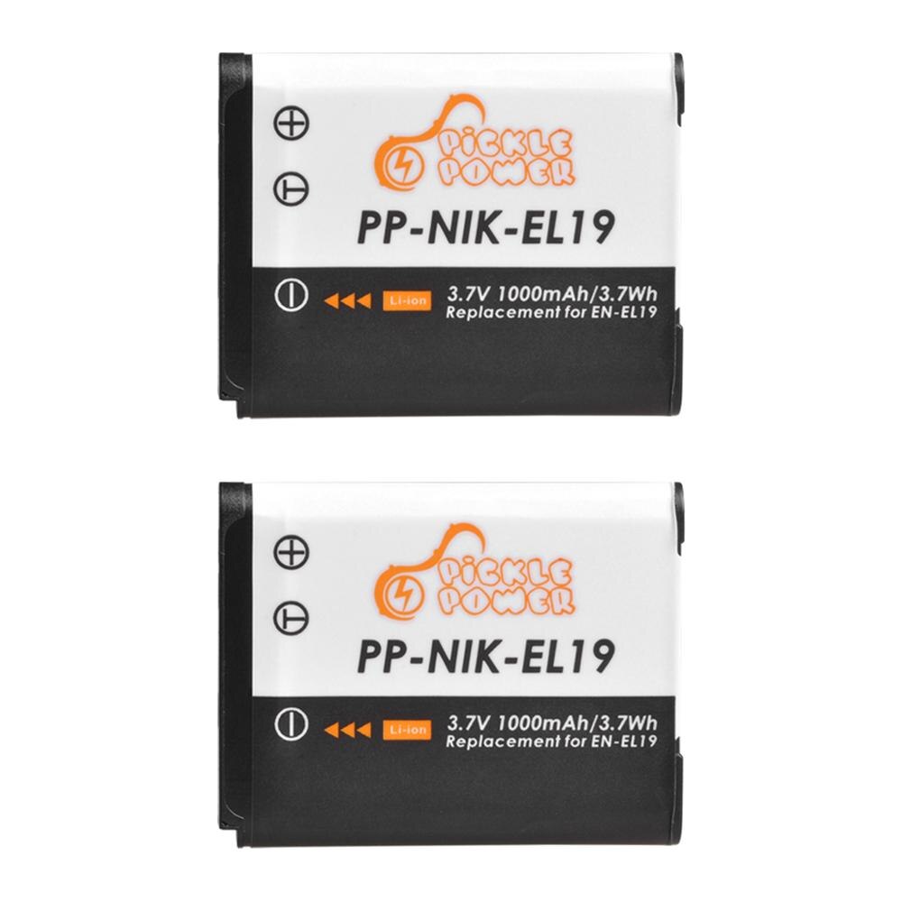 EN-EL19 EN EL19 NP-BJ1 Battery For Nikon Coolpix S2600 S2700 S3100 S3500 S4100 S4150 S4400 S5200 S6400LED USB Charger: Black