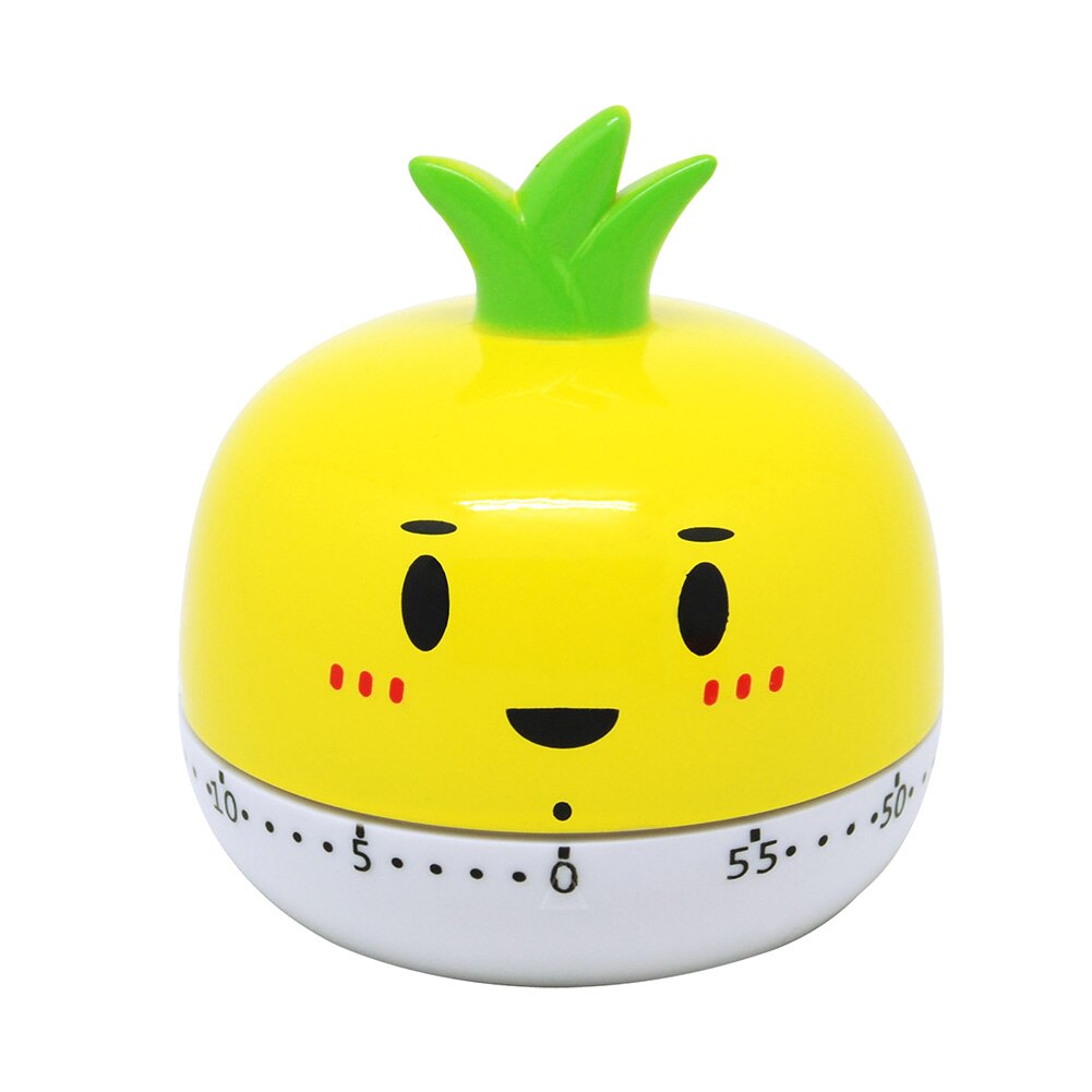 Vegetable Shape Kitchen Mechanical Timer 60 Minutes Cooking Dial Timer Reminder For Shop Home Kitchen Gadget: YELLOW
