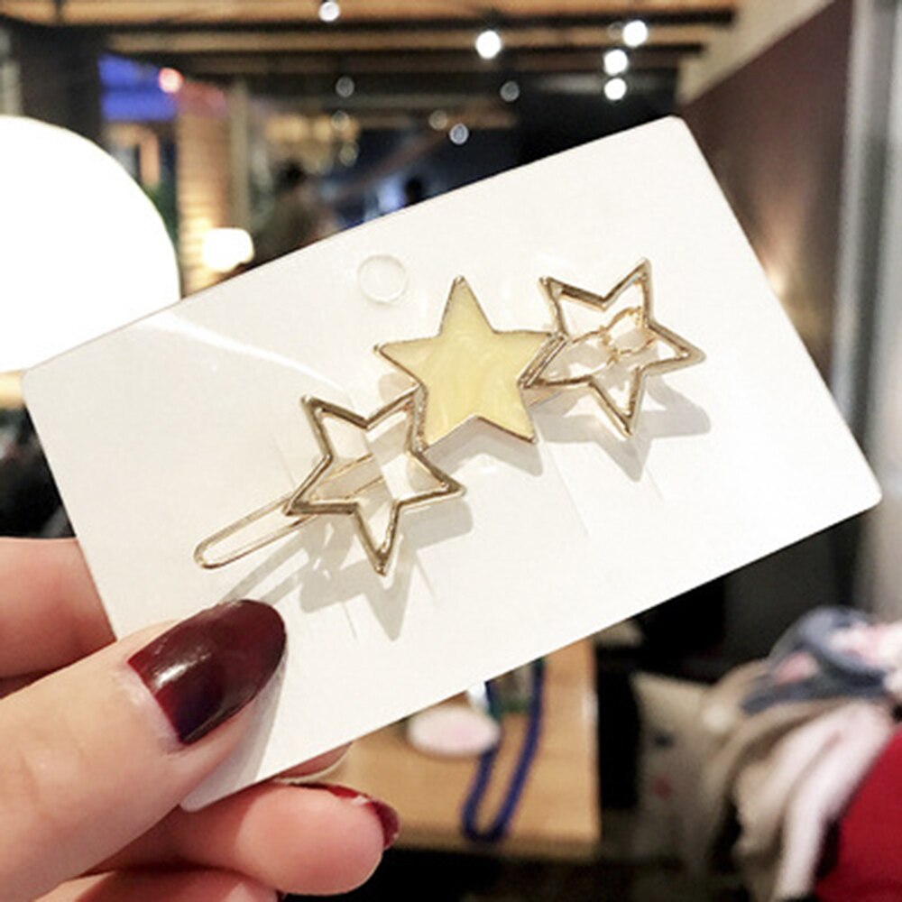 Horquilla de estrella dorada con Clip para el pelo, pasador, tocado con horquillas, accesorios, Accesorios para peinados de belleza para niña, 1 ud.: 02