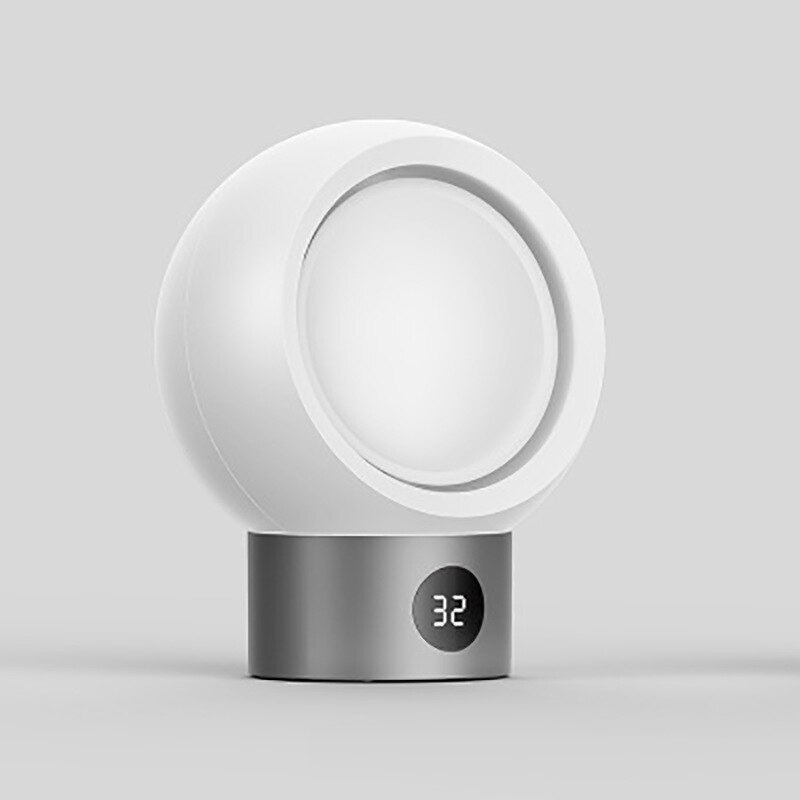 Small Household Mute Intelligent Temperature Control Heater With Temperature Display Mini Planet Portable Winter Electric Heater: White / us