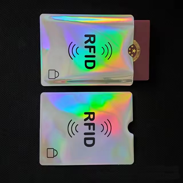 Fundas protectoras para tarjetas bancarias de crédito con bloqueo RFID de Color, tarjetero antiescaneo de papel de aluminio, funda para guardar tarjetas de Control de acceso, 10 Uds.: Verde esmeralda