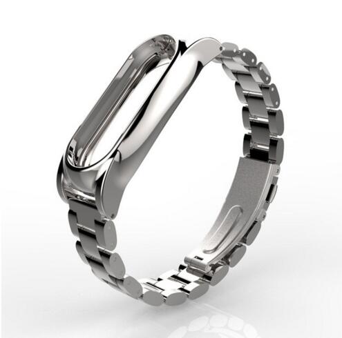 Super Luxe Riem Voor Originele Xiaomi Mi Band 2: Steel  Silver