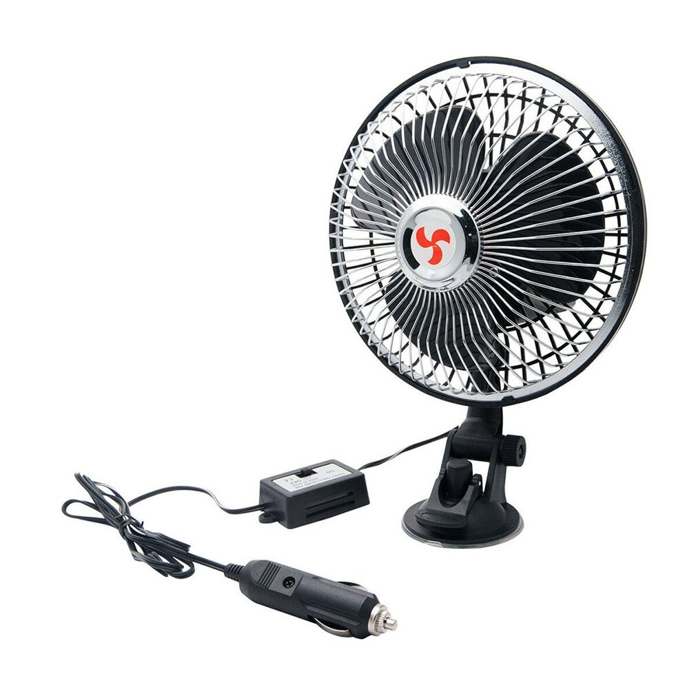 6 Inch Suction Cup Car Fan 12V/24V Small Fan Powerful Mini Portable Large Truck Electric Fan Car Supplies