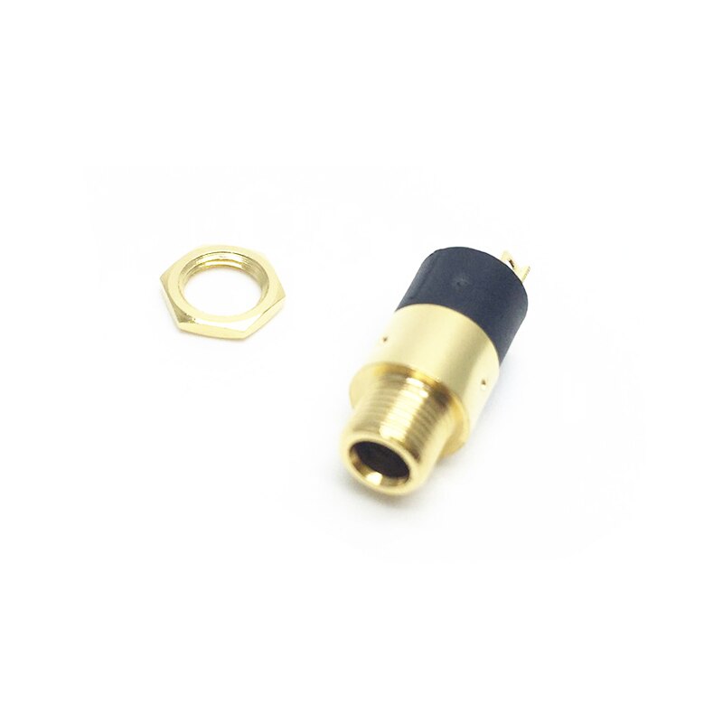 10PCS/LOT PJ392 3.5MM Stereo Female Sockect Jack with Screw 3.5 Audio Headphone Connector PJ-392 Cylindrical Socket SILVERGolden: black