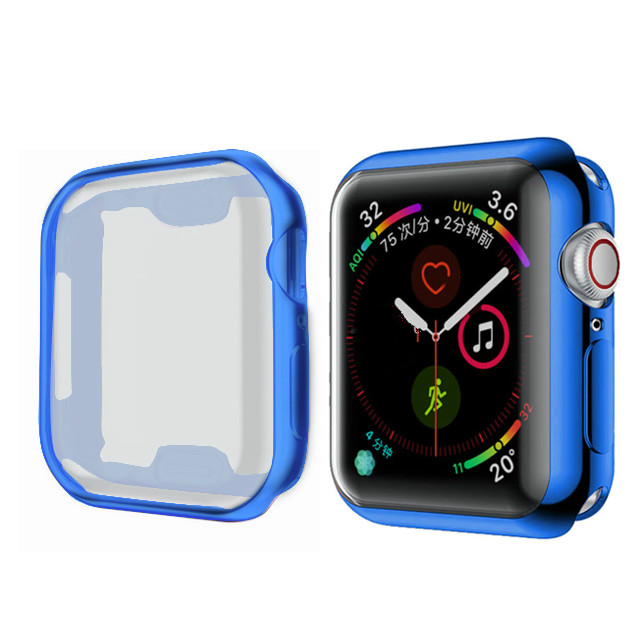 Cover voor Apple Watch Ultra 9 8 7 6 SE 5 4 Screenprotector voor iWatch-serie 38 mm 40 mm 41 mm 42 mm 44 mm 45 mm 49 mm Soft Clear Case: XS / 天空蓝