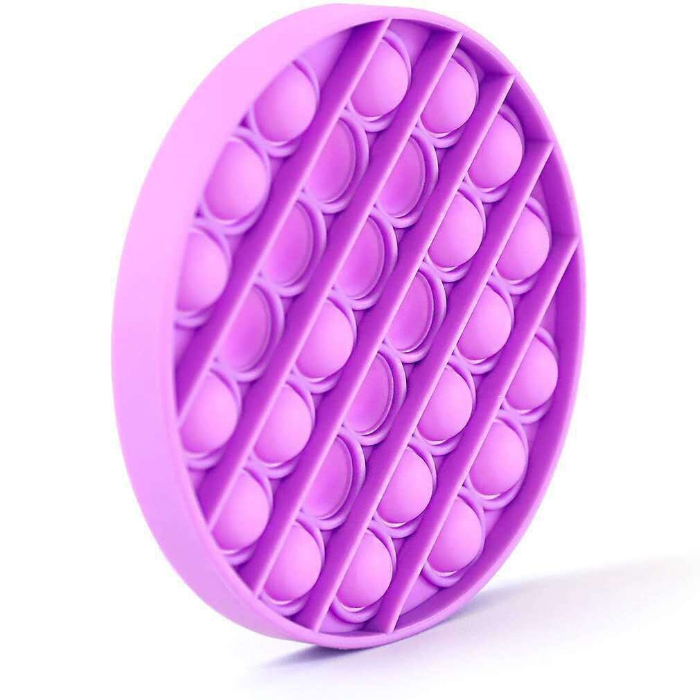 Stress Relieve Toys Bubble Popping Game Push Fidget Sensory Toy Funny Adult Kids Toys Silicone Autism Special Needs Families: purple