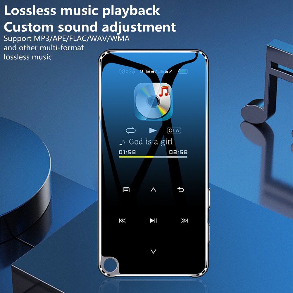 M25 Bluetooth MP3 Player Lossless HiFi sound music player 1.8-inch OLED screen with FM Radio Recording Stereo FM Automatic Radio
