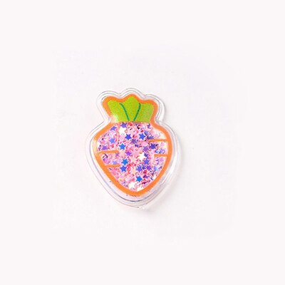 20Pcs Lucency PVC Fruit Quicksand Sequins Scrapbook Patch DIY Craft Supplies Sewing Girls Handmade Hair Tie Hairpin Accessories: Radish
