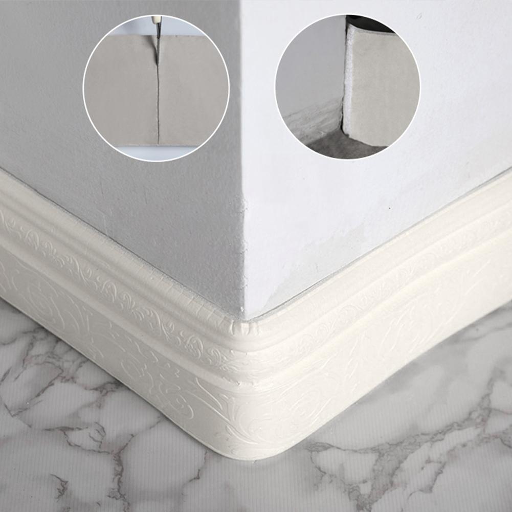 3d Foam Wall Edge Strip Stickers Self Adhesive Waterproof Corner Line Sticker Skirting Wall Line Baseboard Trim Border Wais D8r0