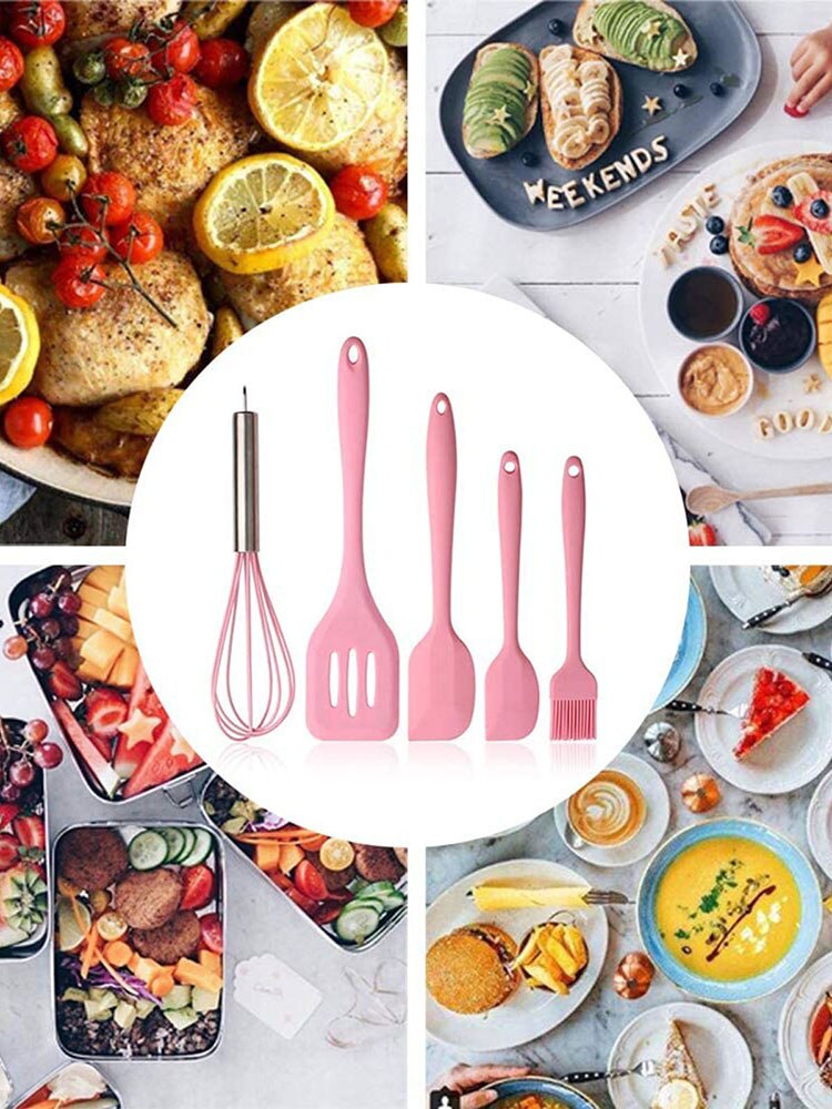 5pcs Cooking Utensils Set Silicone Cooking Tools Cooking Tool Set Kitchen Appliances Silicone Cooking Utensils