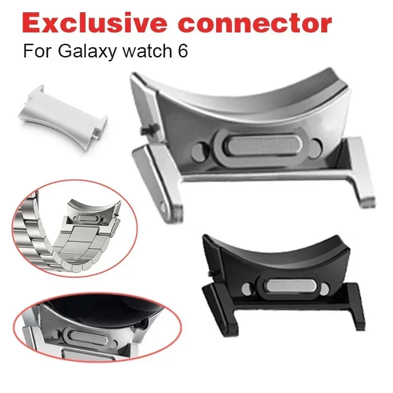 Quick Fit Connector für Samsung Galaxy Watch 6 5 4 10 44 mm für Galaxy Watch6 Classic 43 47 42 46 mm 2 Stück Edelstahl-Adapter