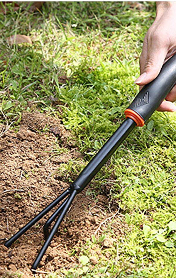 MAIYUE Six PCS Garden Tool Set Plant Gardening Tool Cultivator Hand Rake Pronged Rake Shovel Hoe Portable Garden Tool: White