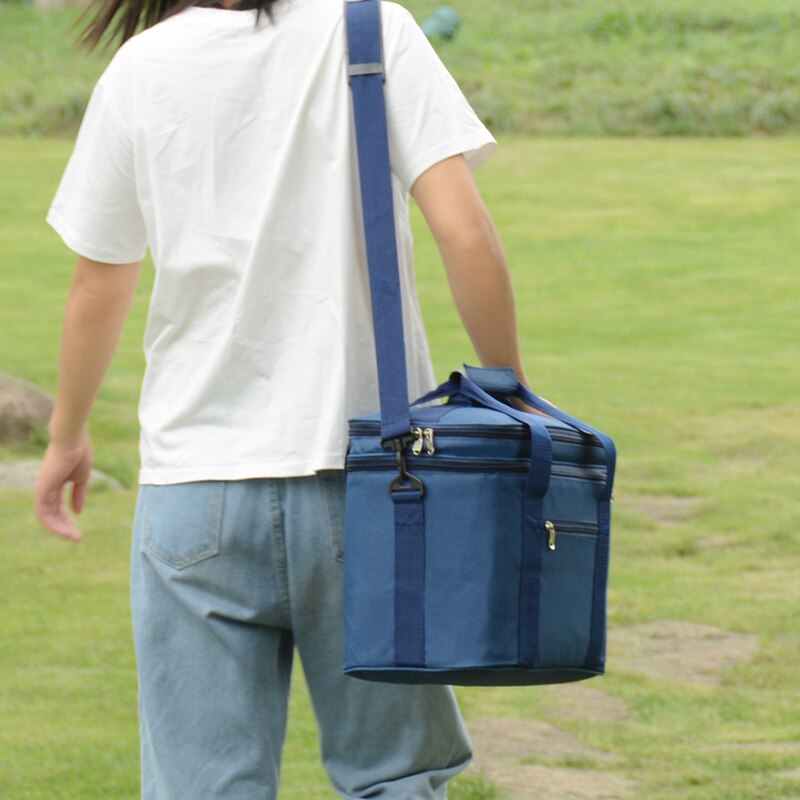 GUMST-bolsa enfriadora de doble Decker, bolsa gruesa de tela Oxford, paquete de hielo, caja de almuerzo de Picnic térmica fresca, bolsa de comida