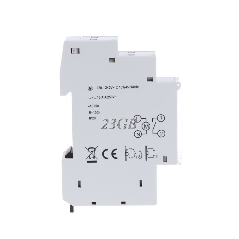 Mechanical 24 Hours Programmable Din Rail Timer Switch Relay 110-240V 16A M13
