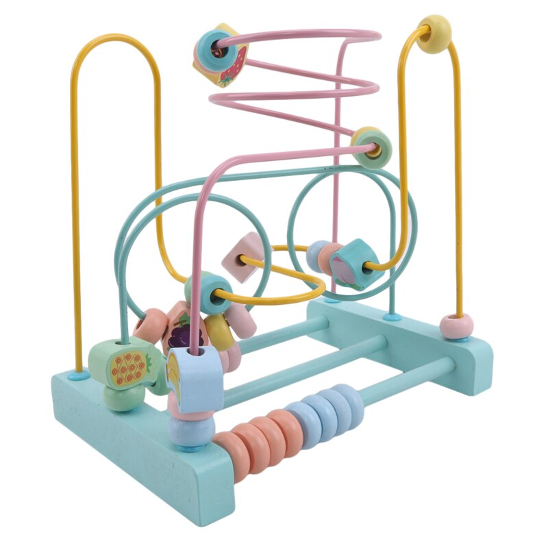 Niemowlę maluszek mały wczesna edukacja kolorowe zabawki 2020 nowy drewniany koralik labirynt zabawki dzieci koło koralik podstawka labirynt