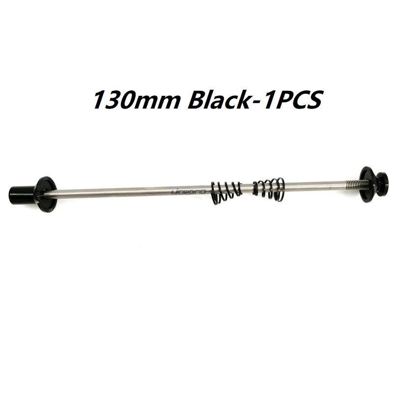 Titanium Alloy Quick Release Lever 74mm 85mm 100mm 130mm 135mm MTB Road Folding Bike Wheelset Quick Release Rod Litepro Brompton: 130mm Black 1PCS